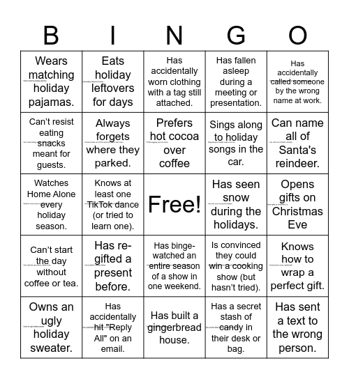 FHANC Bingo! Bingo Card