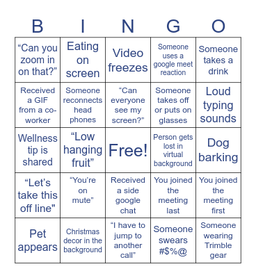 Product Team Bingo Card