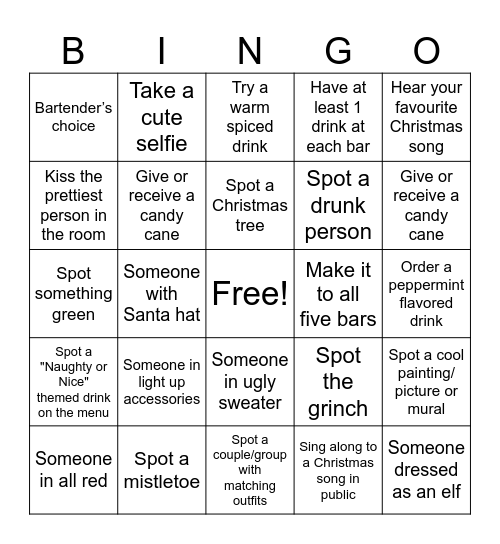 Bingo Bells Bingo Card