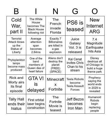 2025 EVENT BINGO Card
