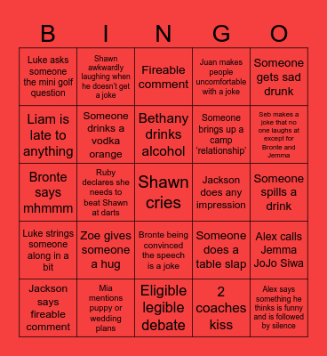 Christmas Party 2024 Bingo Card