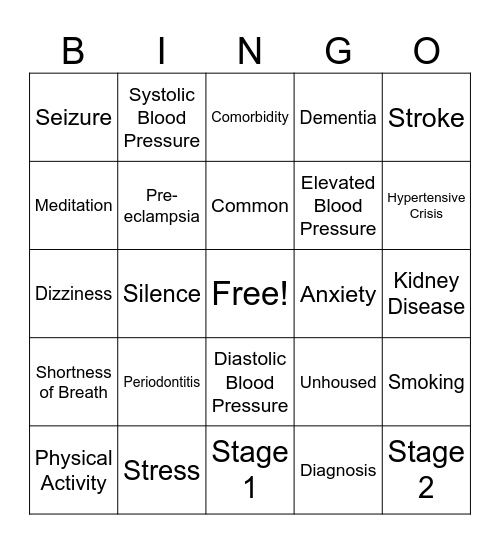 HTN 5 Bingo Card