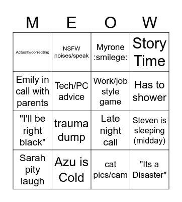 Dango Dango Bingo Card