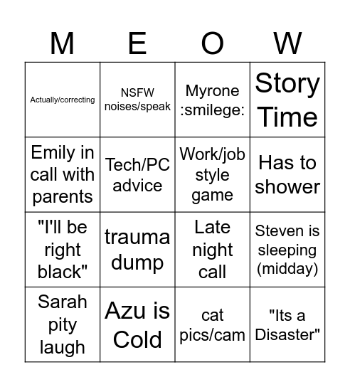Dango Dango Bingo Card