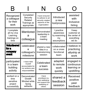 Culture Bingo Card