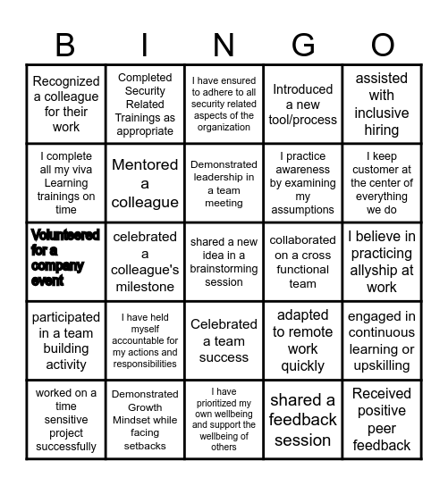 Culture Bingo Card