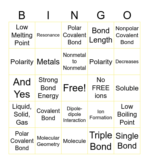 Bonding Over Bingo Card