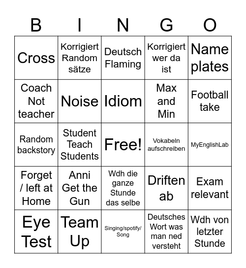 Donovan V3 Bingo Card