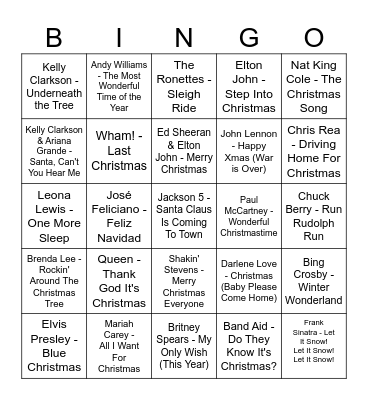 CHRISTMAS Bingo Card