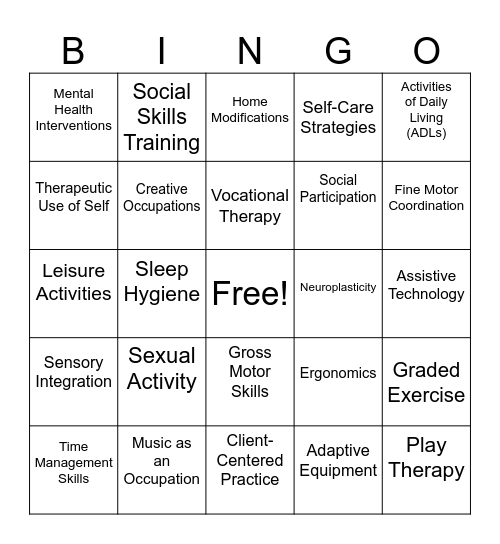 OT  OT BINGO Card