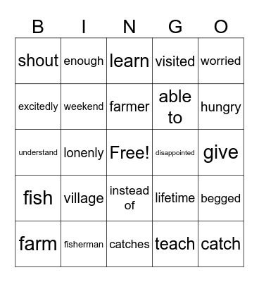 IA 1 CLASS Bingo Card