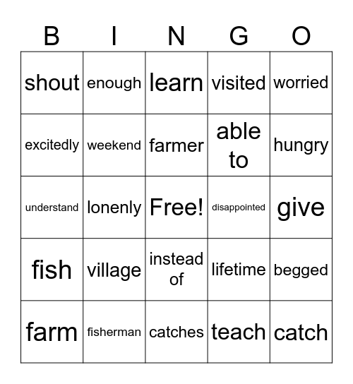 IA 1 CLASS Bingo Card