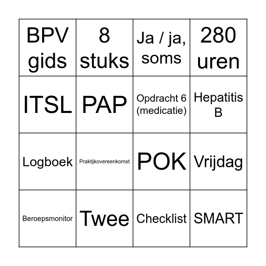 Pepernoten ~ BINGO Card