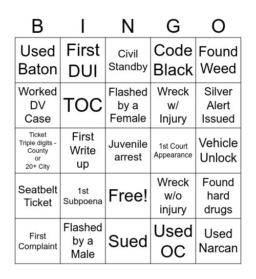 LEO Bingo Card