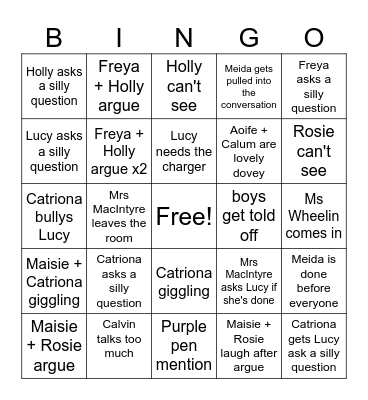 BIOLOGY BINGO Card