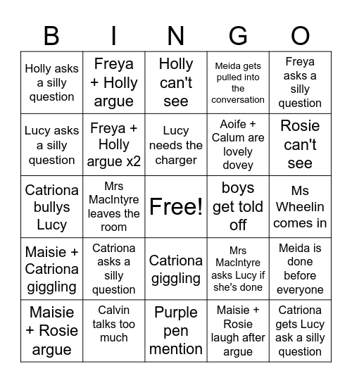 BIOLOGY BINGO Card