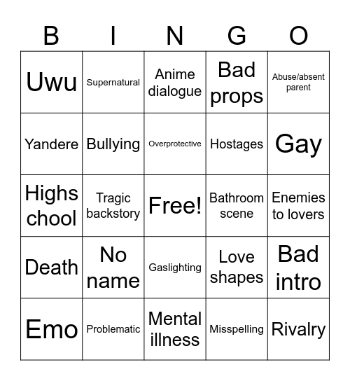 Gacha Bingo Card