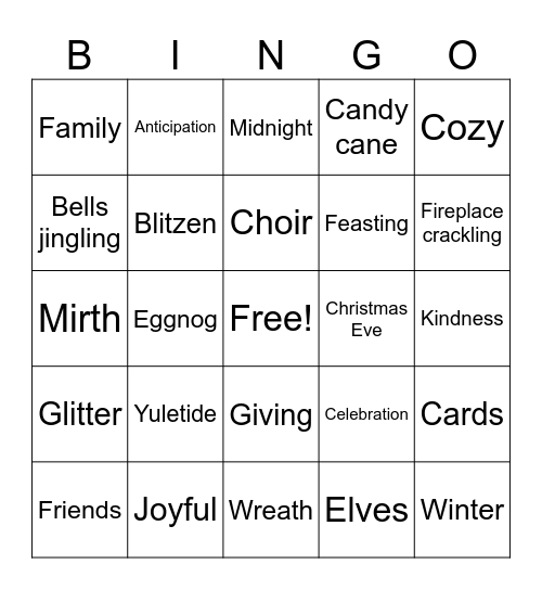 Christmas Bingo Round #3 Bingo Card