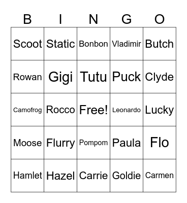 Animal Crossing Bingo Card