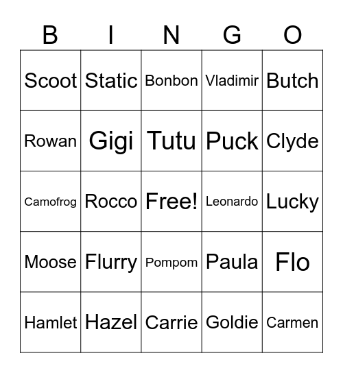 Animal Crossing Bingo Card