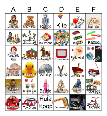 Classic Toys Bingo Card