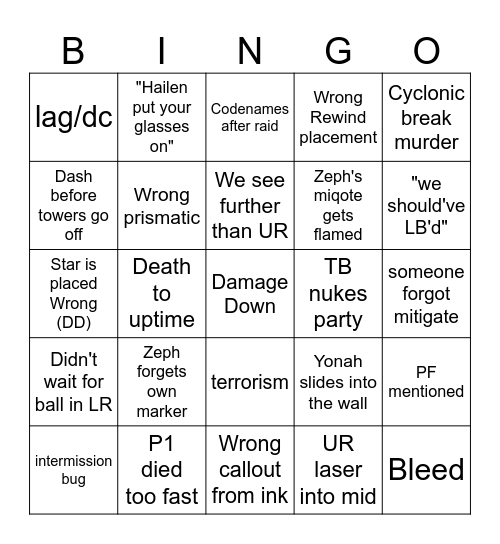 Electric Boogaloo bingo Card