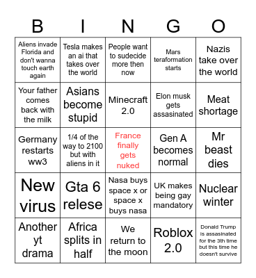 2024 before end Bingo Card