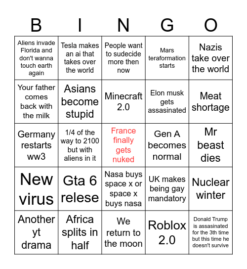 2024 before end Bingo Card