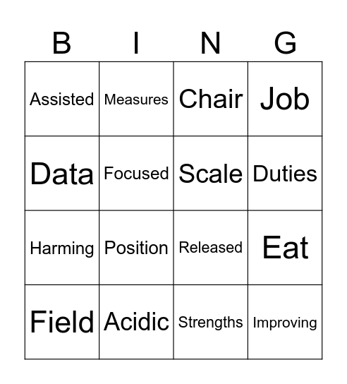 Interview prep Bingo Card
