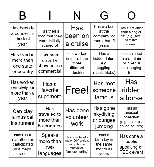 Analytics Bingo Card