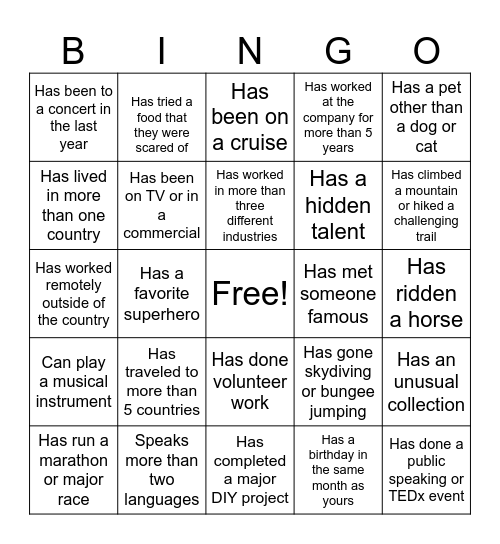 Analytics Bingo Card