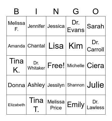 Westen Christmas 2024 "Guess Who" Bingo Card