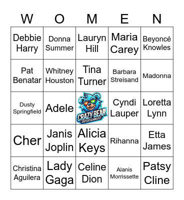 Amazing Women Bingo Card