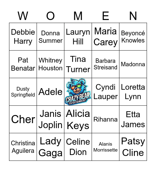 Amazing Women Bingo Card