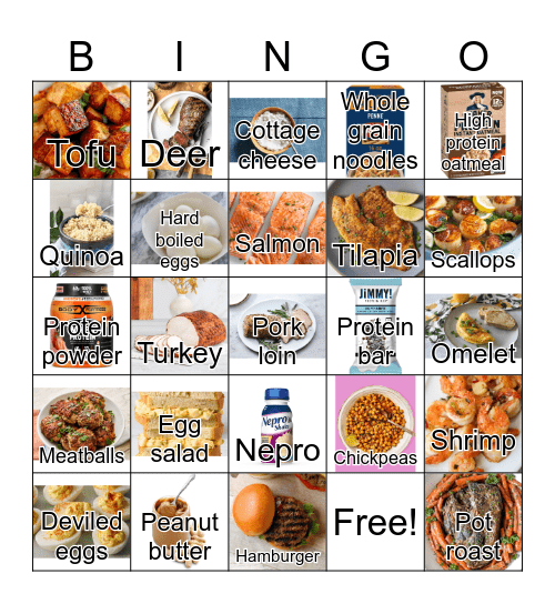 Protein BINGO Card