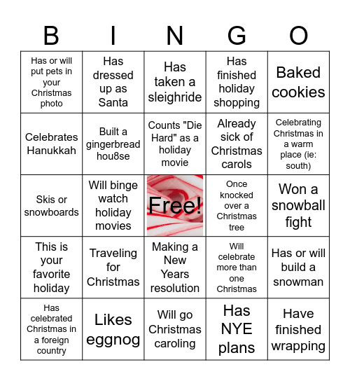 Division of Extended Learning Holiday BINGO Card