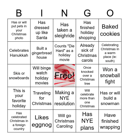 Division of Extended Learning Holiday BINGO Card