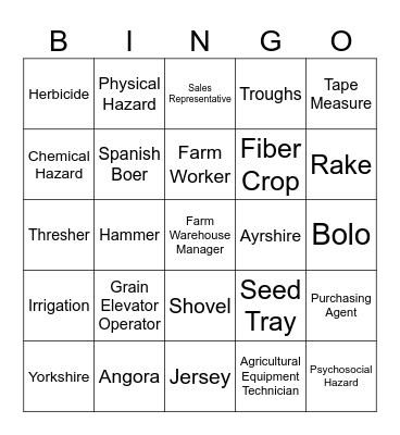 AFA 7 2nd Quarter Review Bingo Card