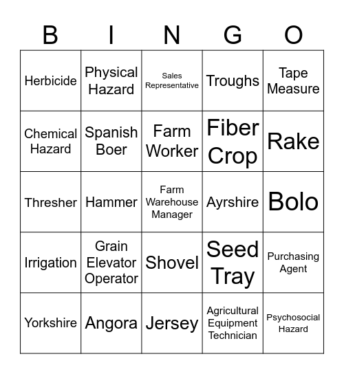 AFA 7 2nd Quarter Review Bingo Card