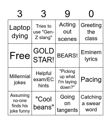 Dr. Nick Bingo! Bingo Card