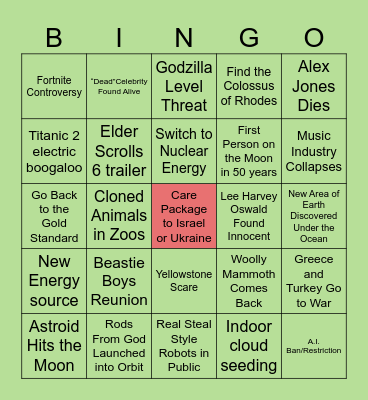 2025 Bingo Card