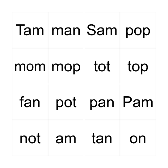 BINGO Card
