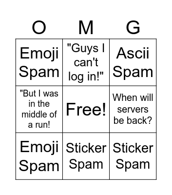 Bazaar Patch Bingo Card