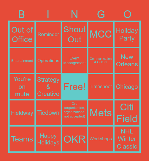 BaAM All Hands Bingo Card