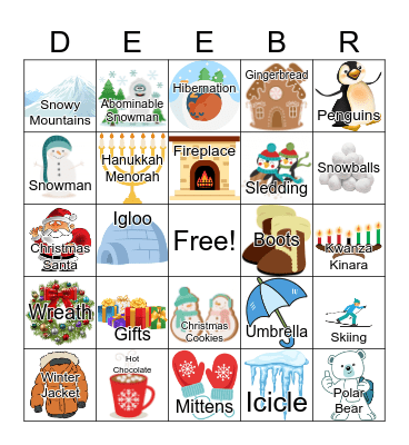 Winter Bingo Card