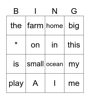 PCI Bingo Card