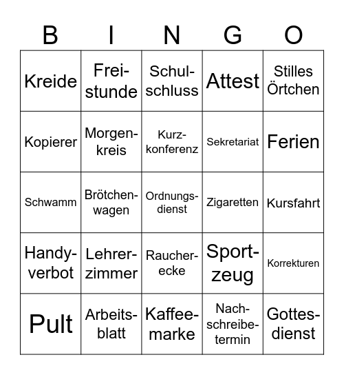 Marienheim-Weihnachtsbingo Card