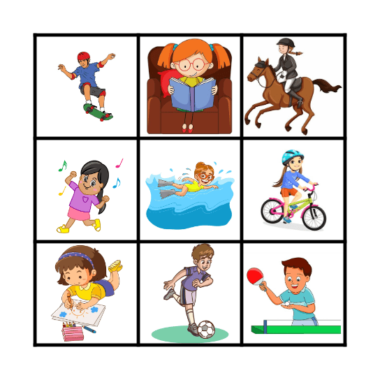 Bingo - Free time Bingo Card