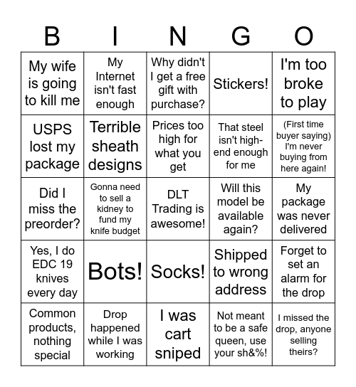 DLT Insiders Christmas Bingo! Bingo Card