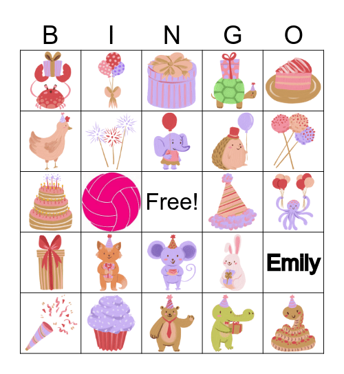 Emily's Birthday Bingo! Bingo Card